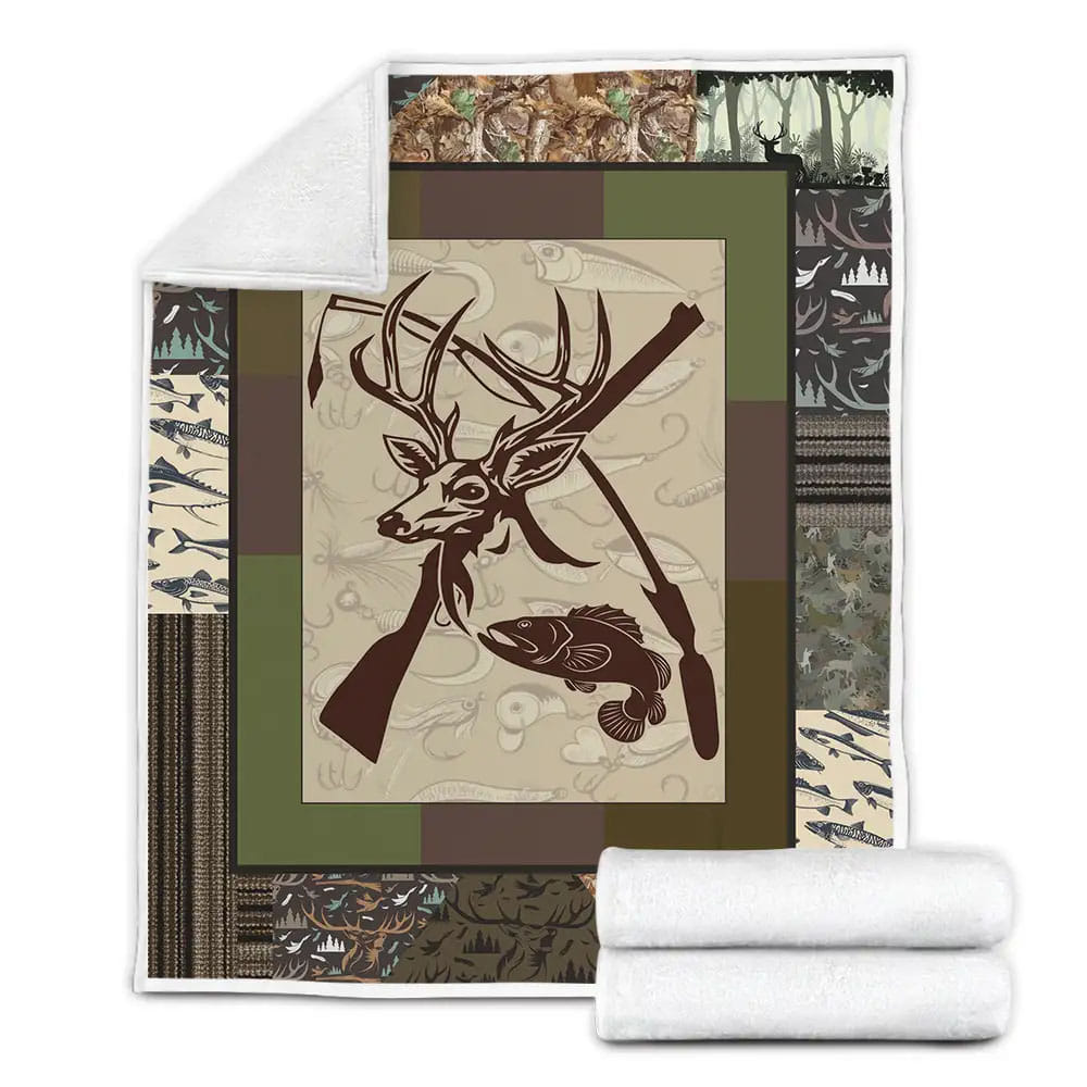 Hunting Eat Sleep Hunting Fleece Blanket Perfect 