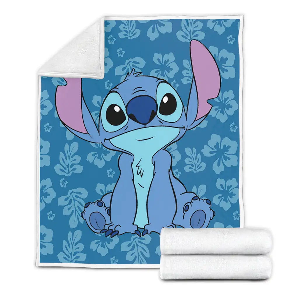 Stitch Ohana 3D Fleece Blanket Gift For Wife Husband Besties