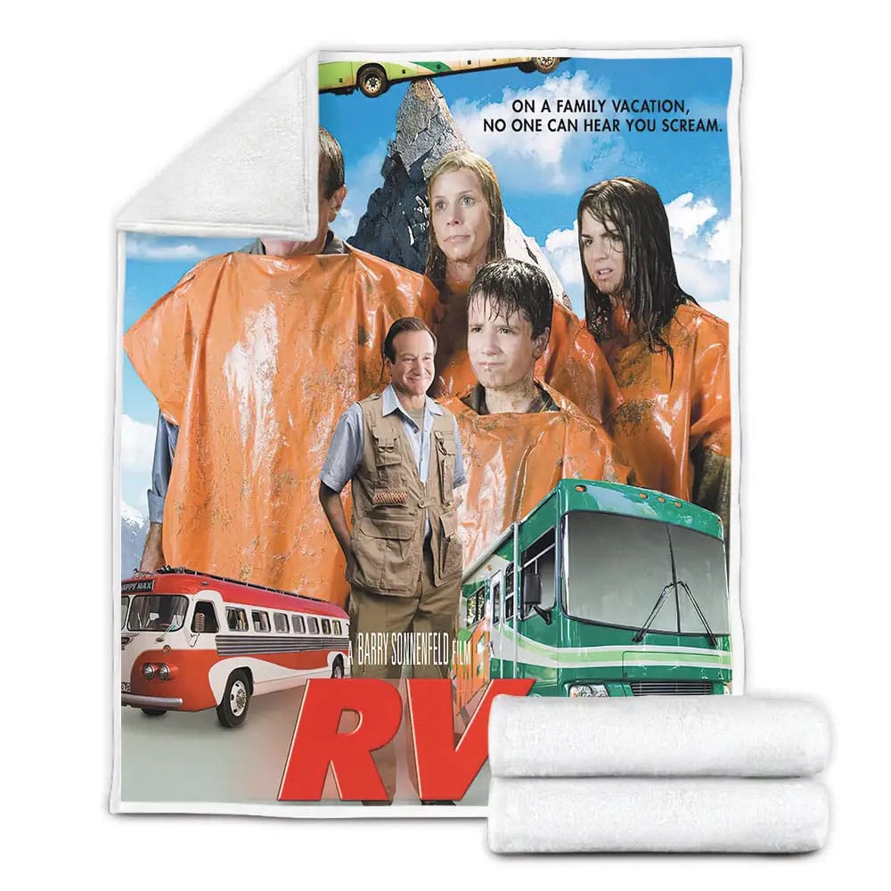 Rv Movie Poster Fleece Blanket Gift For Wife Husband Besties