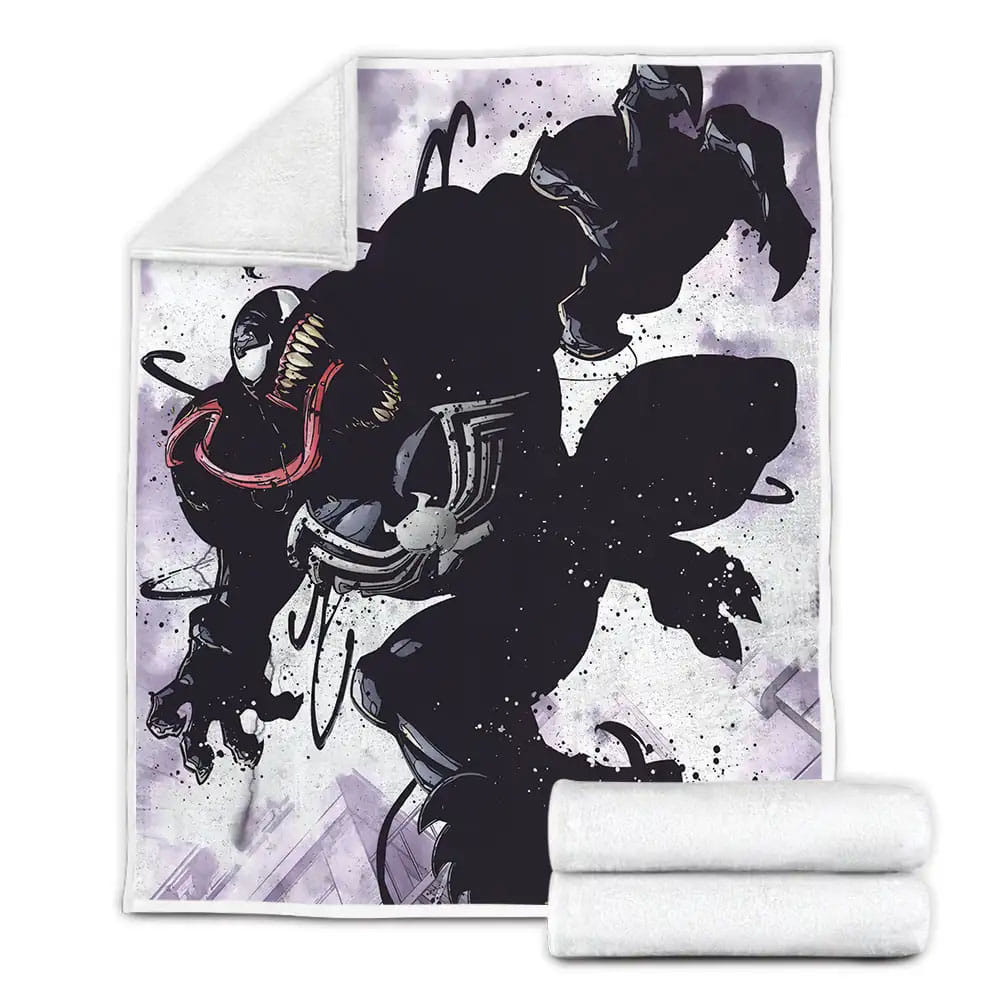 Marvel Dark Edition Venom Fleece Blanket Perfect 