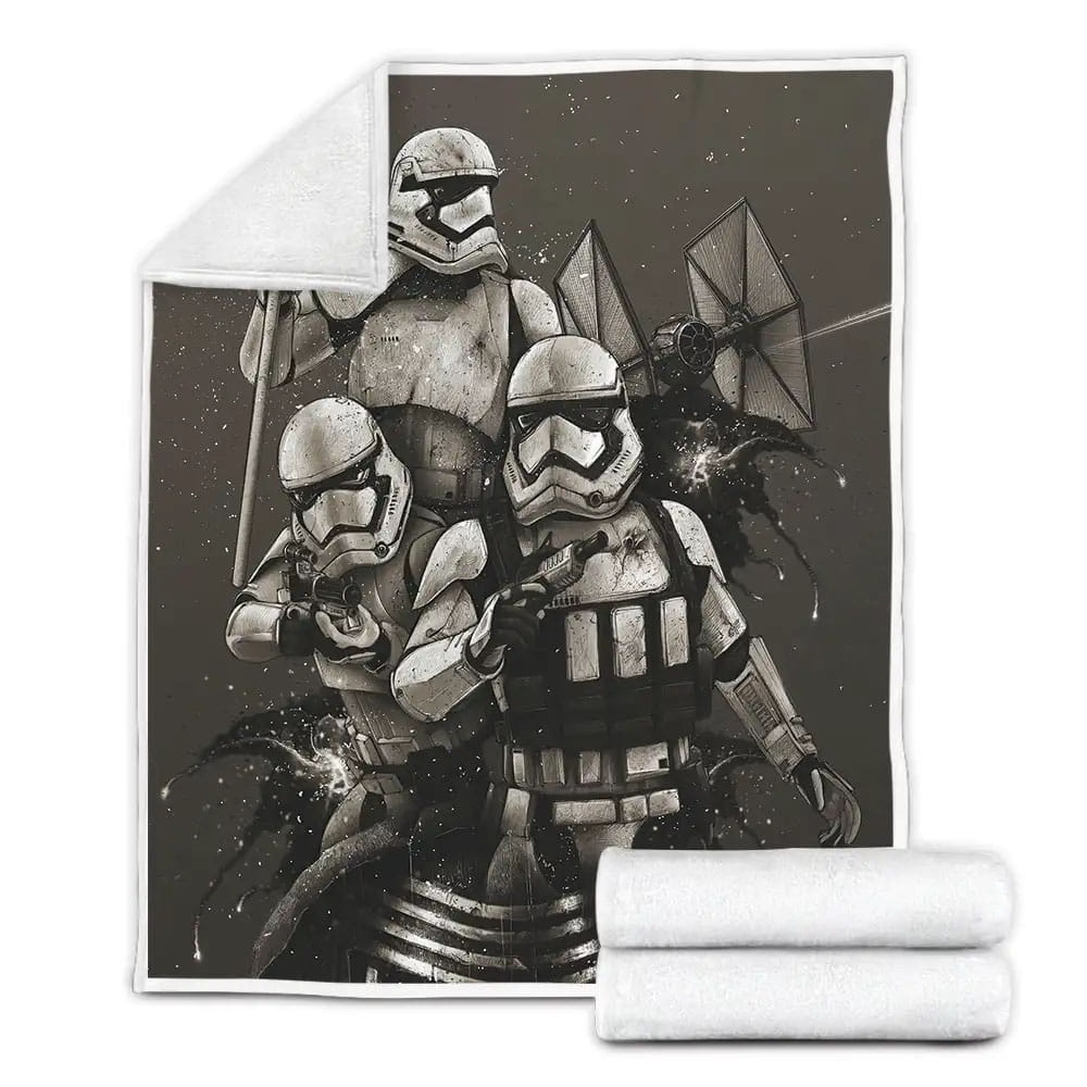 Star Wars Black Fleece Blanket Gift For Wife Husband Besties
