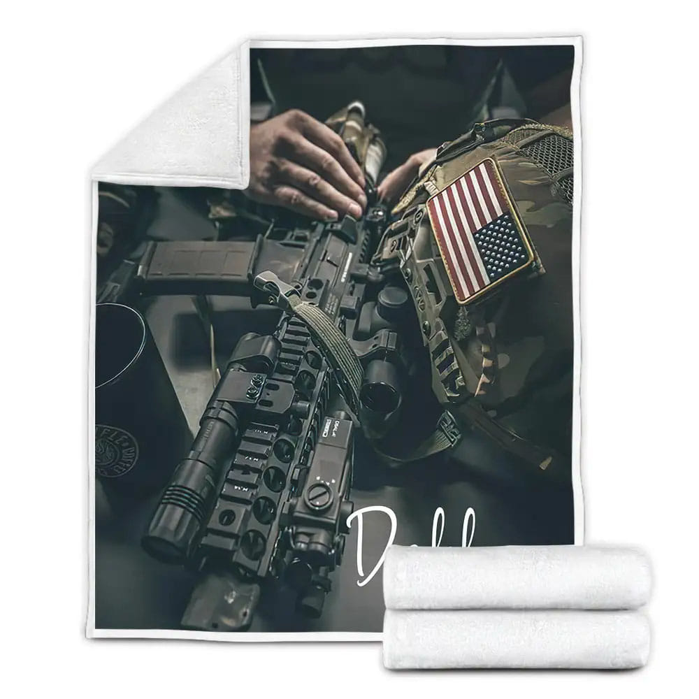 Petmytshirt Army Soldier Fleece Blanket Perfect 