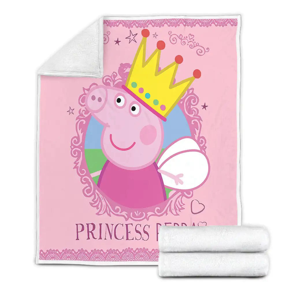 Pink Princess Peppa Pig Fleece Blanket Perfect 