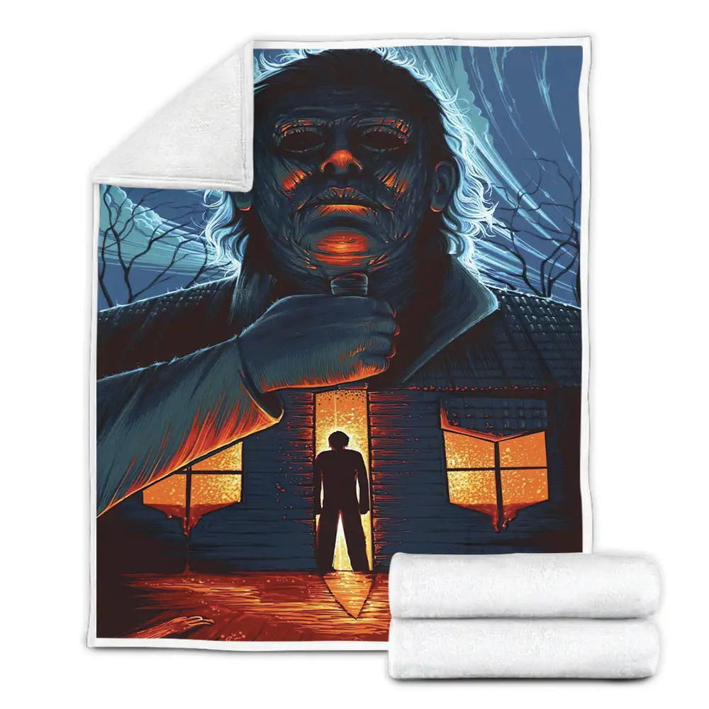 Michael Myers Fleece Blanket Gift For Wife Husband Besties
