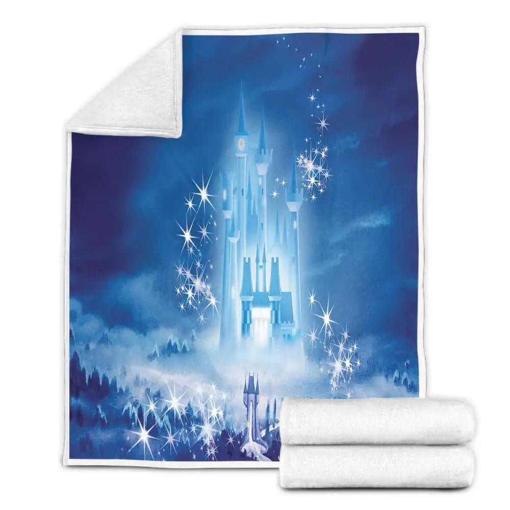 Disney Castle Fleece Blanket Gift For Wife Husband Besties