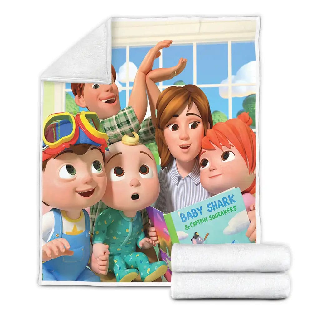 Cocomelon Family Moment Fleece Blanket Perfect 