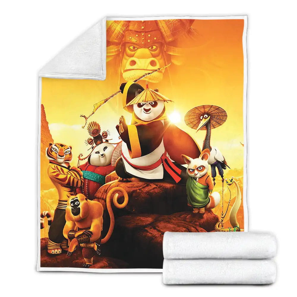 Kung Fu Panda Fleece Blanket Gift For Wife Husband Besties