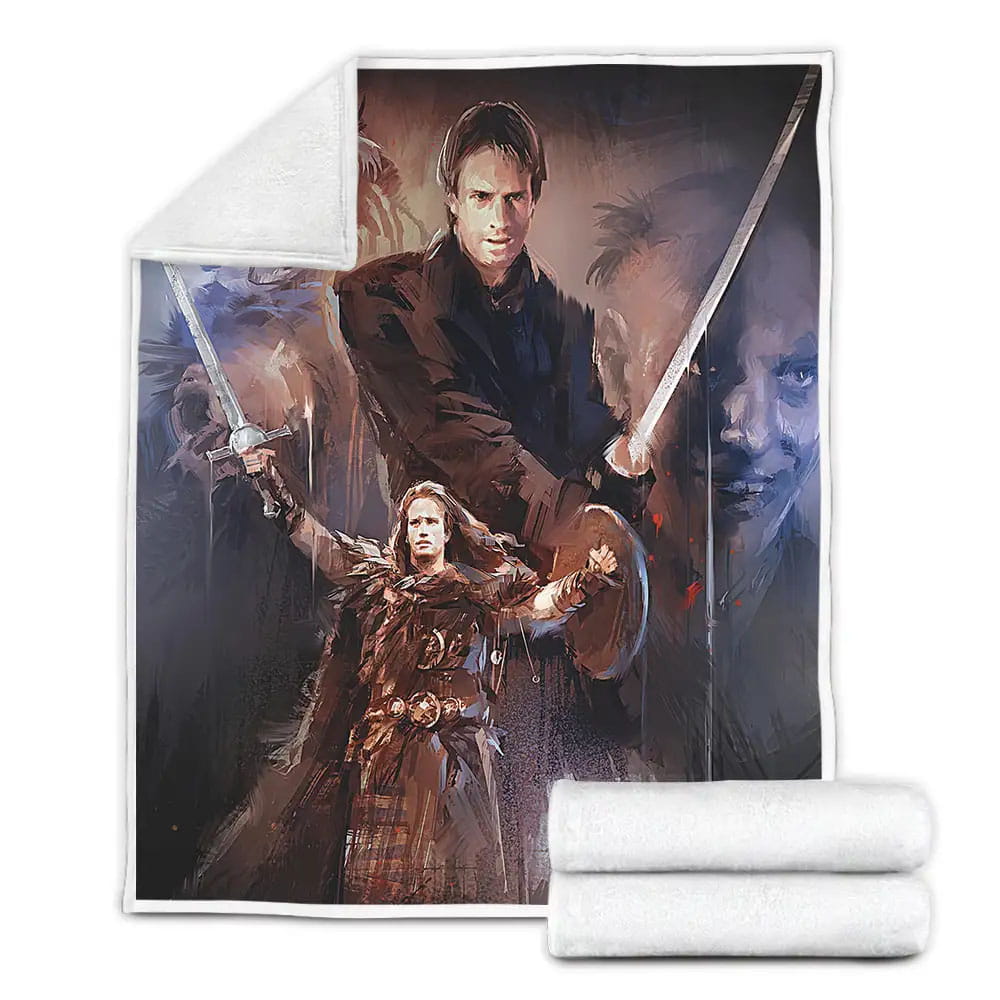 Highlander Movie Poster Fleece Blanket Perfect 