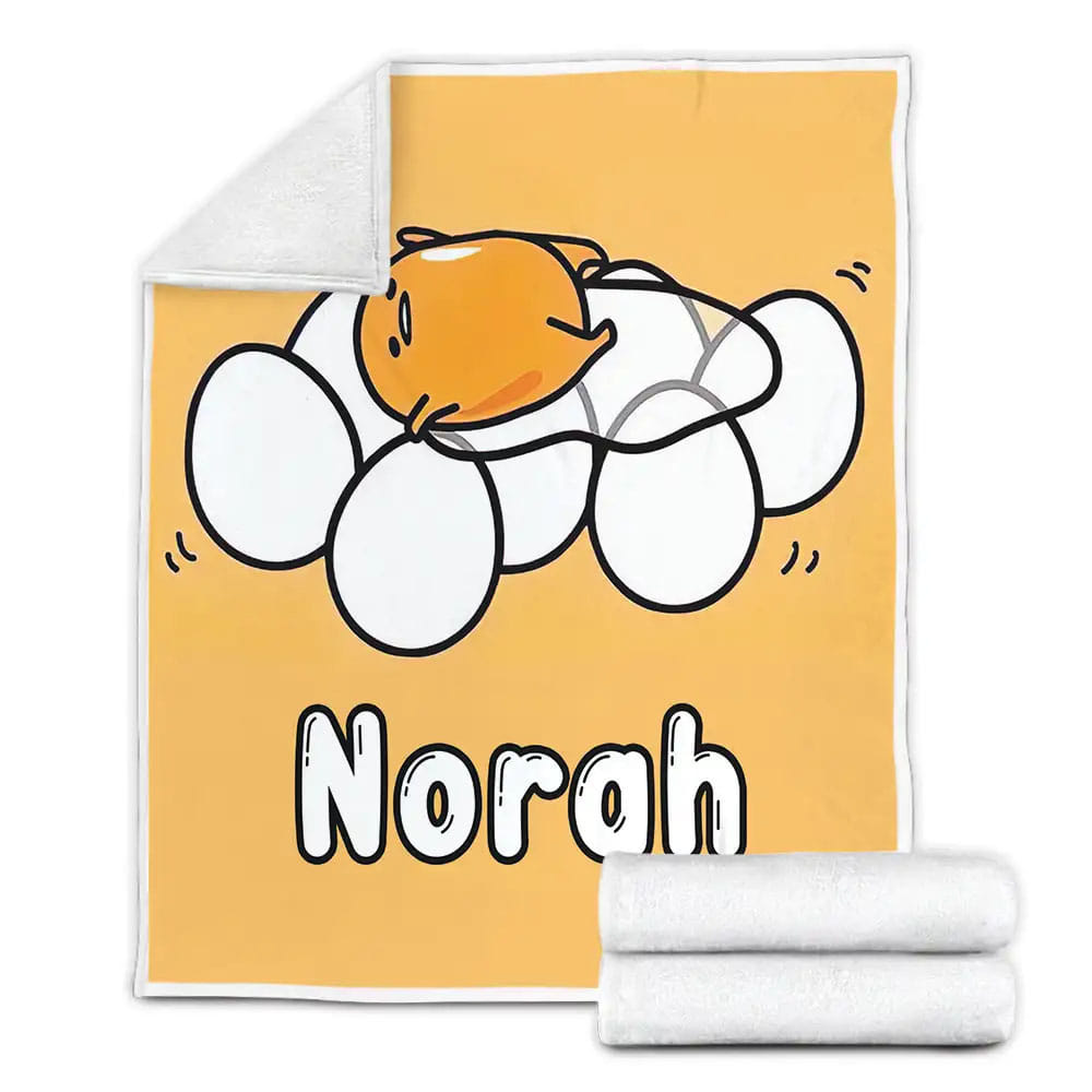Gudetama Sleeping On Eggs Fleece Blanket Perfect 