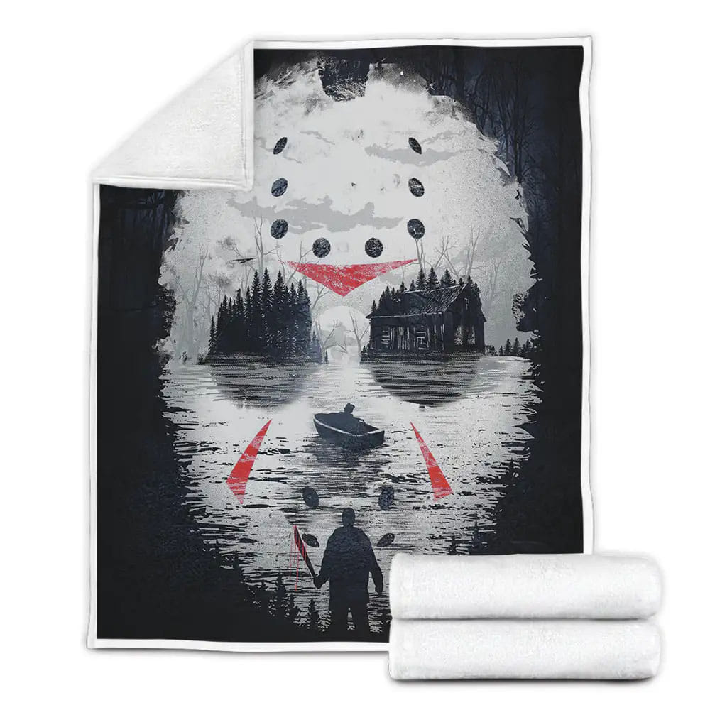 Friday The 13th Fleece Blanket Gift For Wife Husband Besties