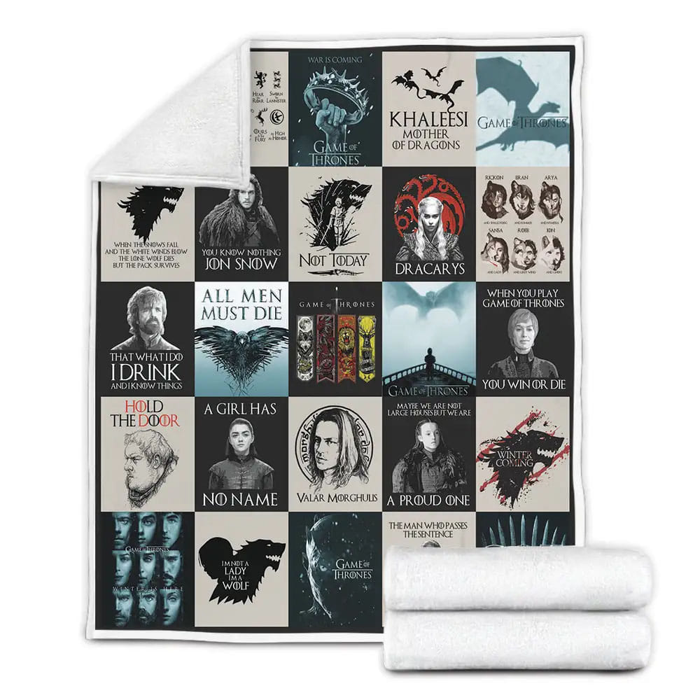 Game Of Thrones Fleece Blanket Gift For Wife Husband Besties