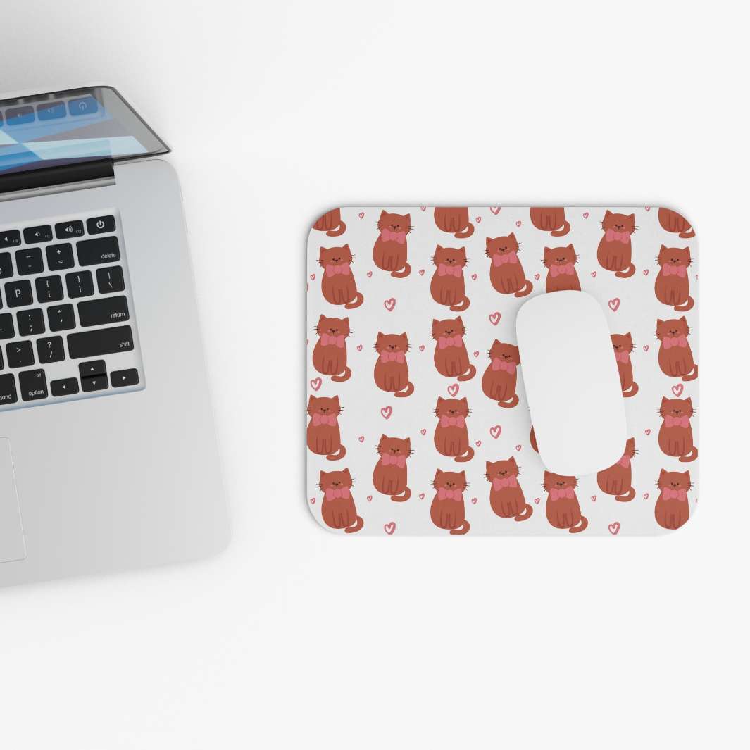 Allleftout Bow Tie Cat Mouse Pad