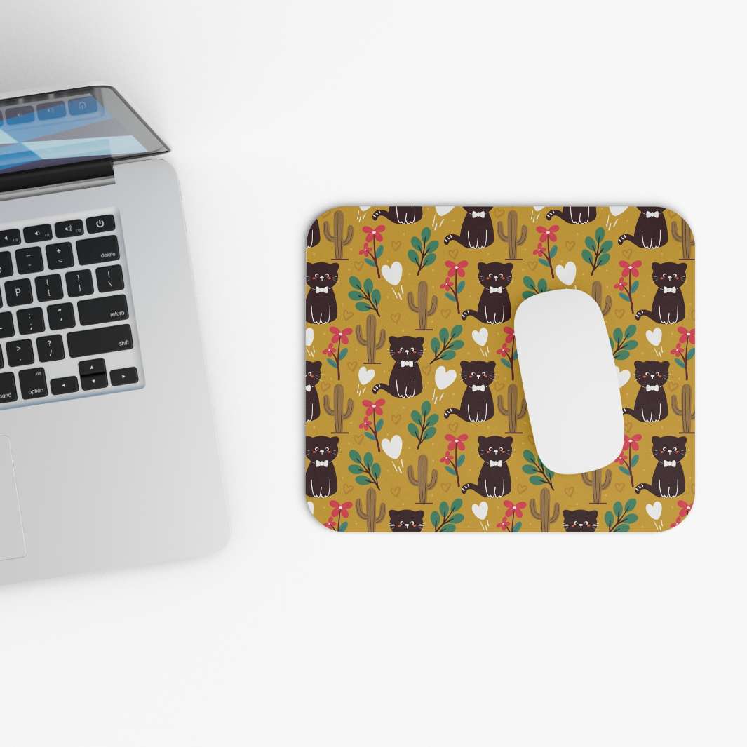Allleftout Cactus Cat Mouse Pad