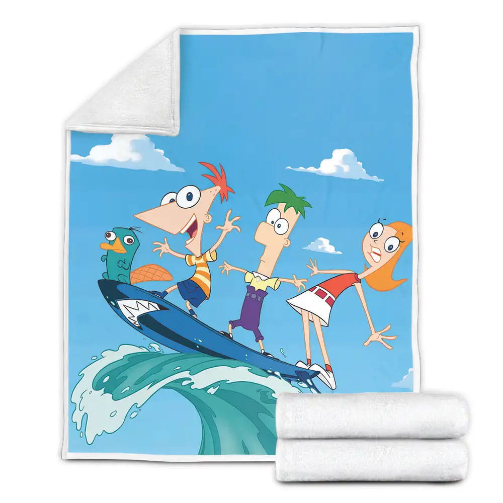 Phineas And Ferb Fleece Blanket Gift For Wife Husband Besties