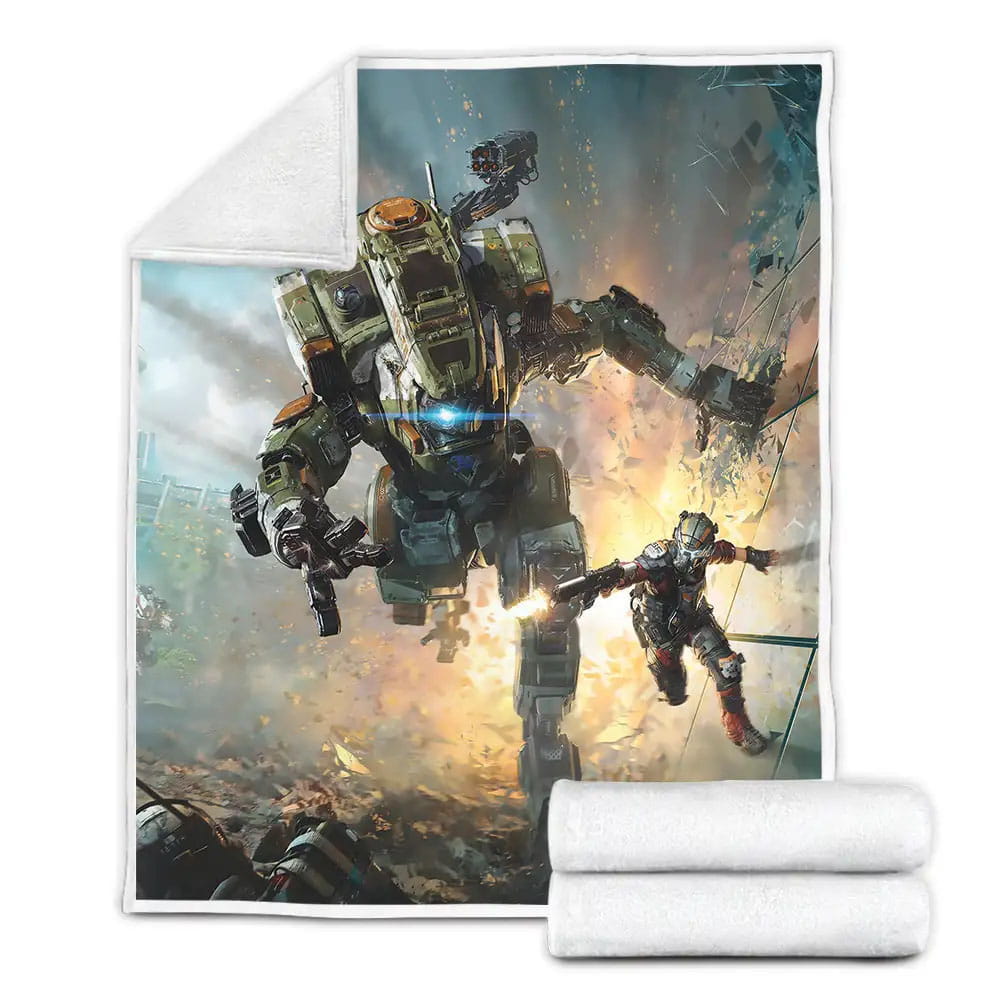 Titanfall 2 Game Fleece Blanket Gift For Wife Husband Besties