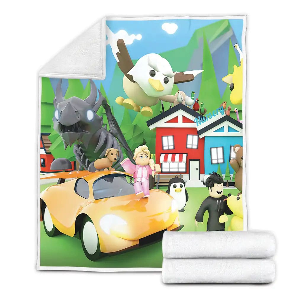 The Roblox World Fleece Blanket Gift For Wife Husband Besties