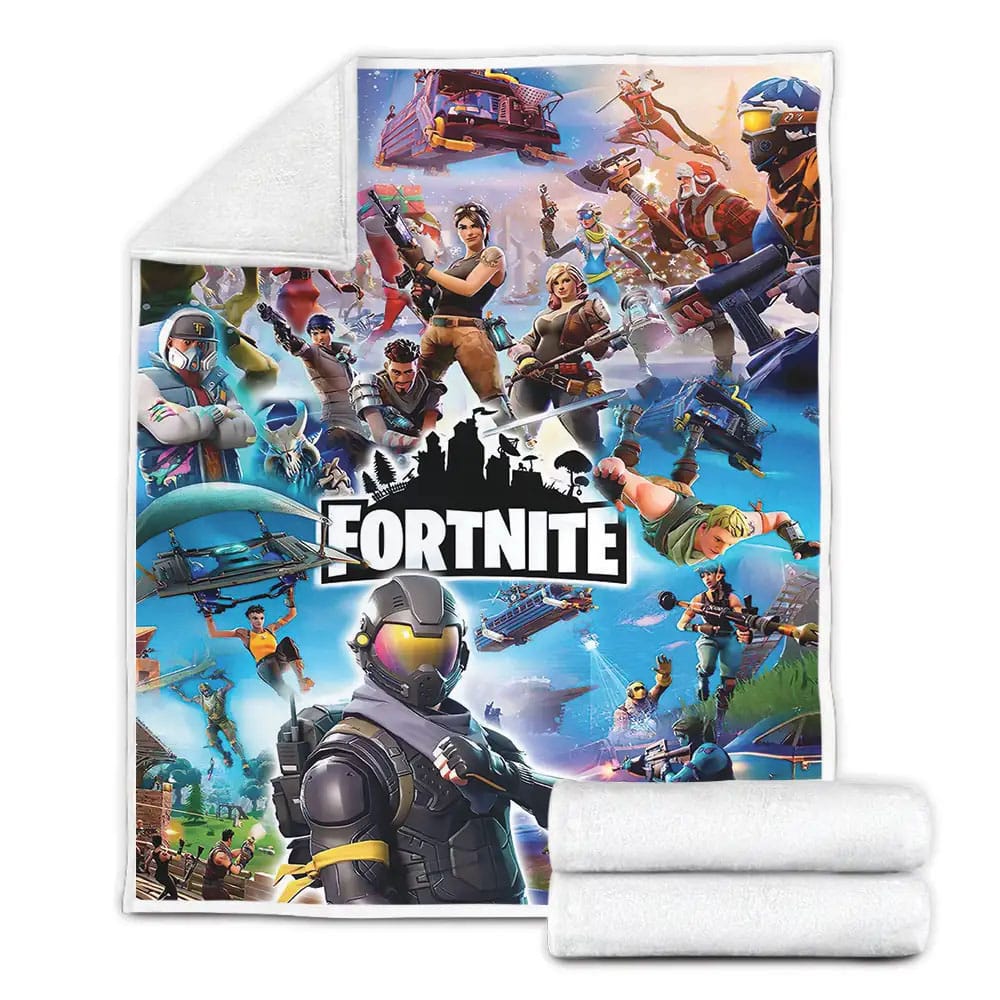 Team 2  Fortnite Gamer 3D Fleece Blanket Perfect 