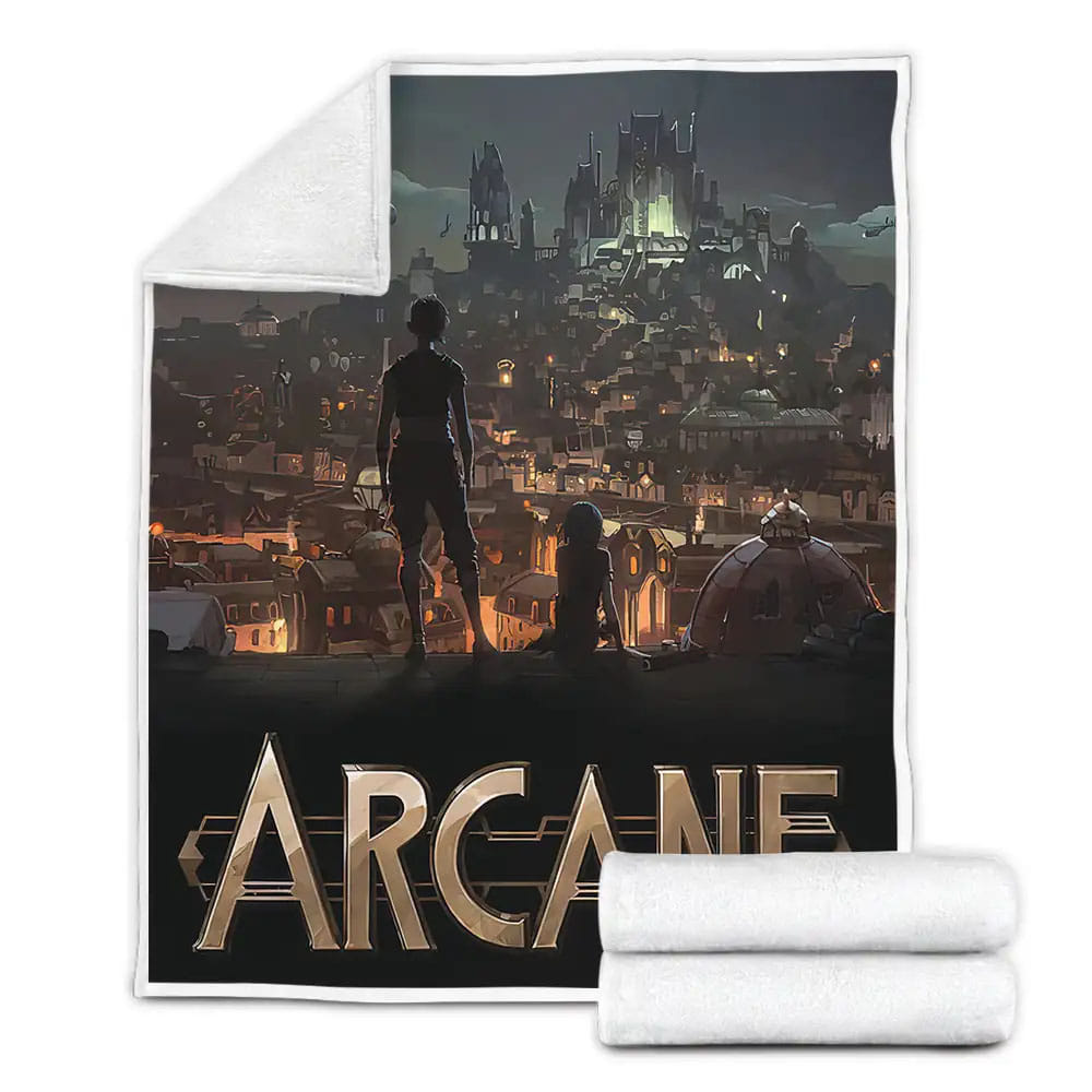 Arcane 2021 Movie Poster Fleece Blanket Perfect 