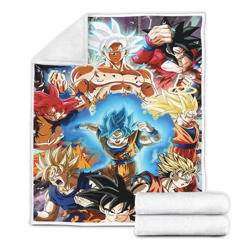 Dragon Ball Goku Fleece Blanket Gift For Wife Husband Besties