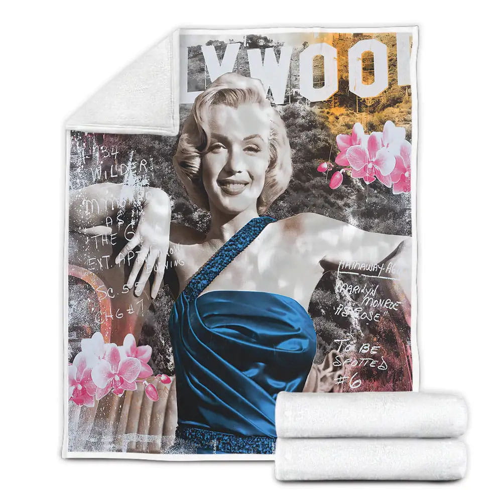 Marilyn Monroe Digital Art Fleece Blanket Perfect 