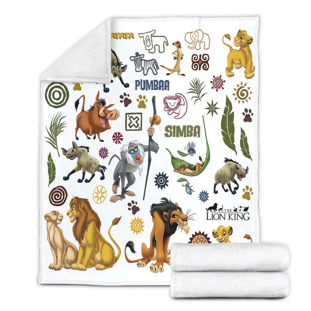 Lion King Themed Fleece Blanket Gift For Wife Husband Besties
