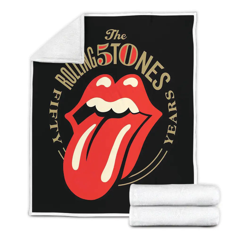 The Rolling Stones 50 Years Fleece Blanket Perfect 