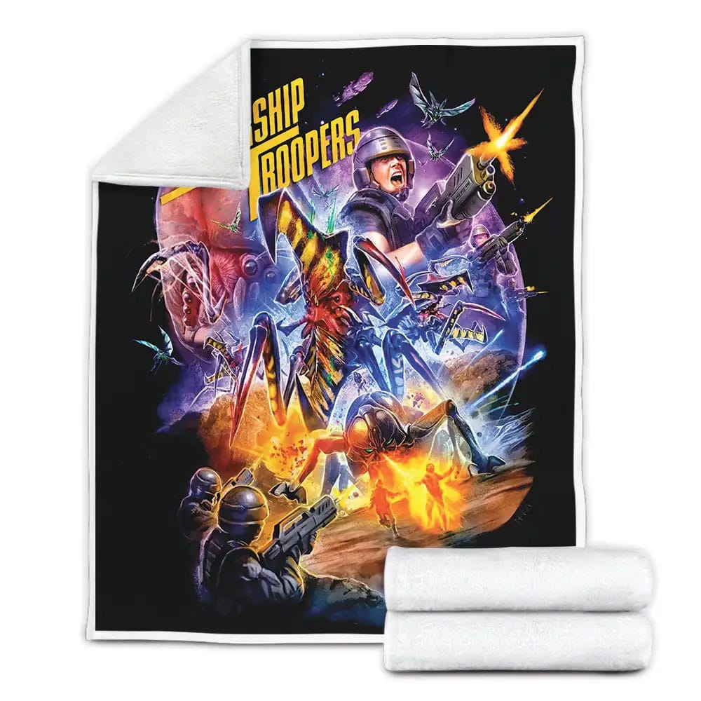 Starship Troopers Movie Art Fleece Blanket Perfect 