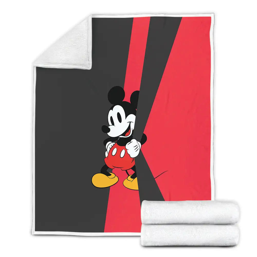 Cute Mickey Mouse Fleece Blanket Gift For Wife Husband Besties