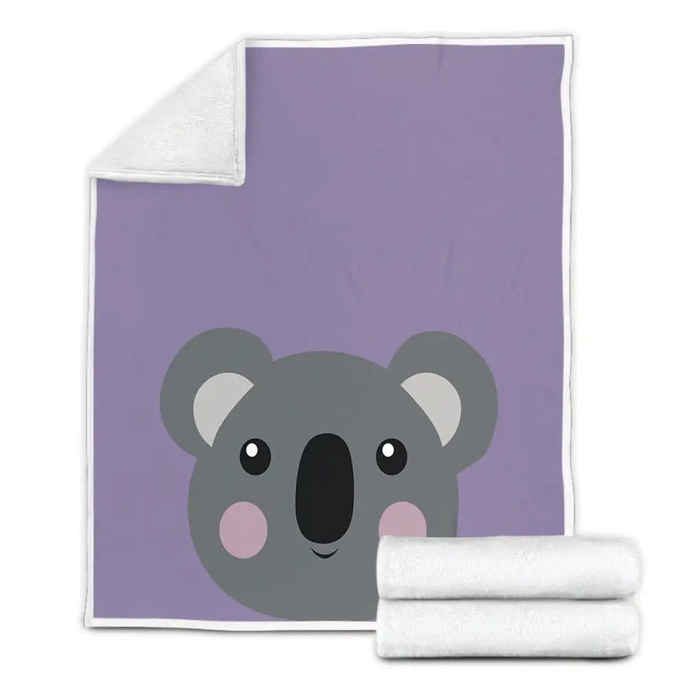 Cute Purple Koala Fleece Blanket Gift For Wife Husband Besties