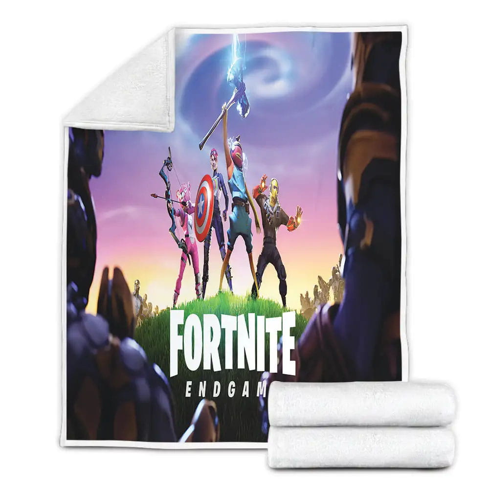 Fortnite End Game Fleece Blanket Gift For Wife Husband Besties