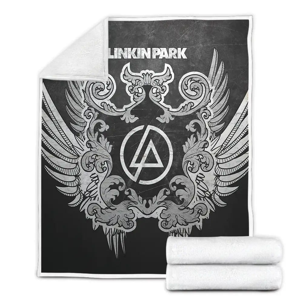 Linkin Park Logo With Wings Fleece Blanket Perfect 