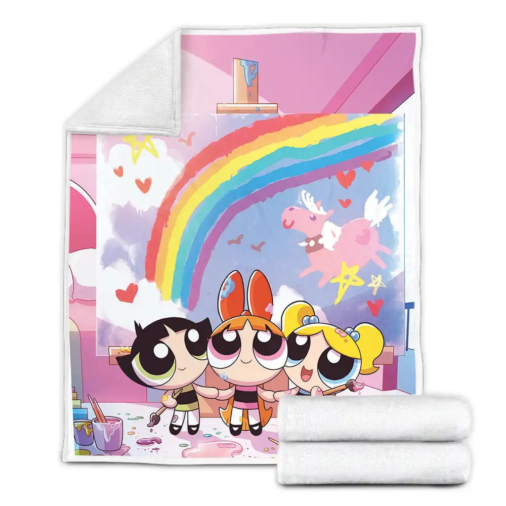 The Powerpuff Girls Painting Fleece Blanket Perfect 