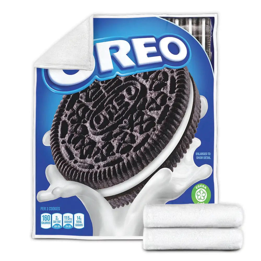 Oreo Stay Fresh Pack Artwork Fleece Blanket Perfect 