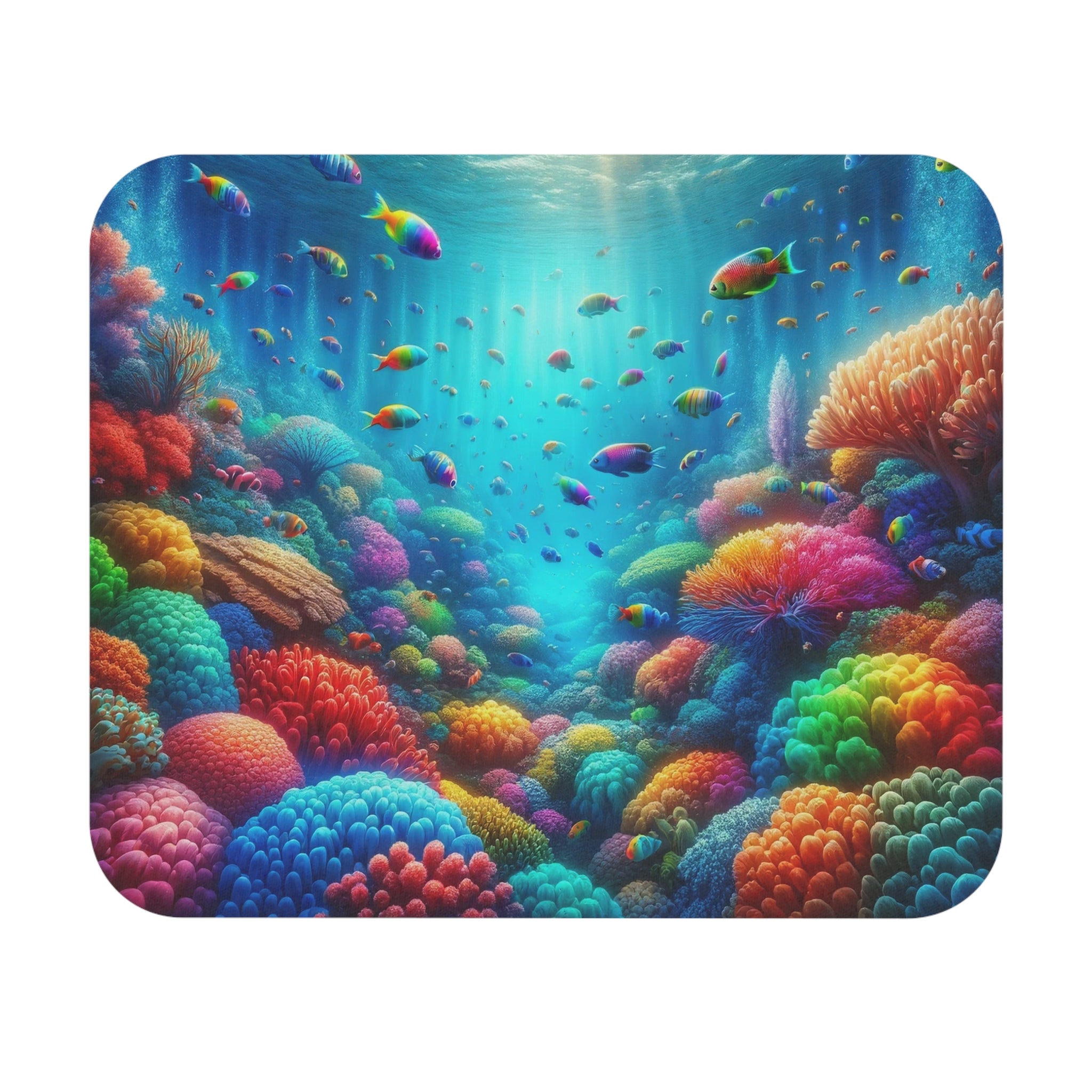 Allleftout Colourful Fish Around Coral Reef - Mouse Pad (Rectangle)