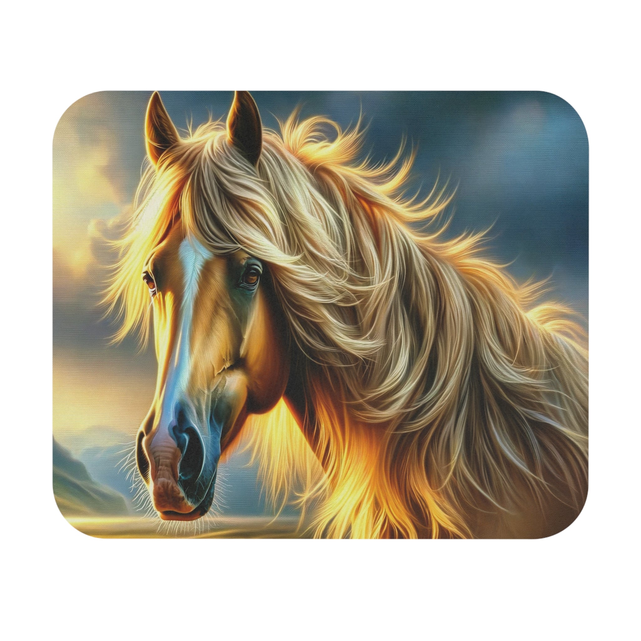 Allleftout Golden Colour Horse - Mouse Pad (Rectangle)