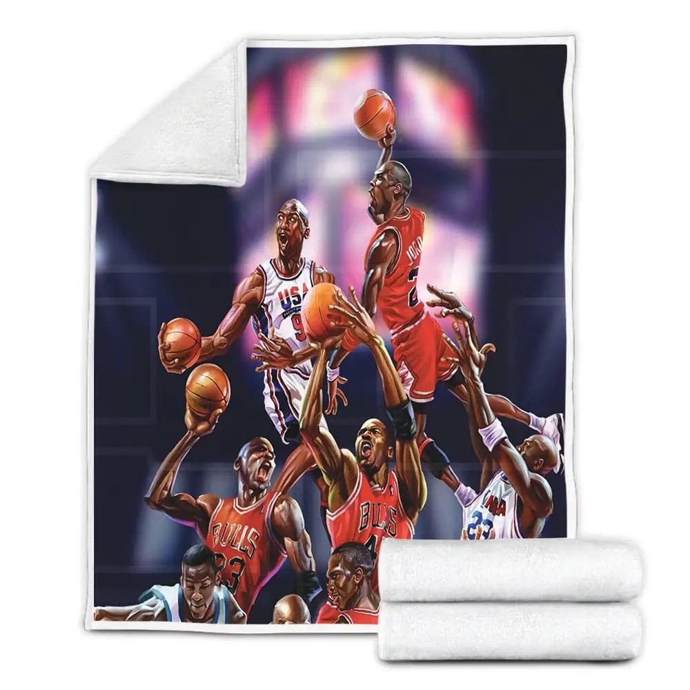 Michael Jordan Art Fleece Blanket Gift For Wife Husband Besties