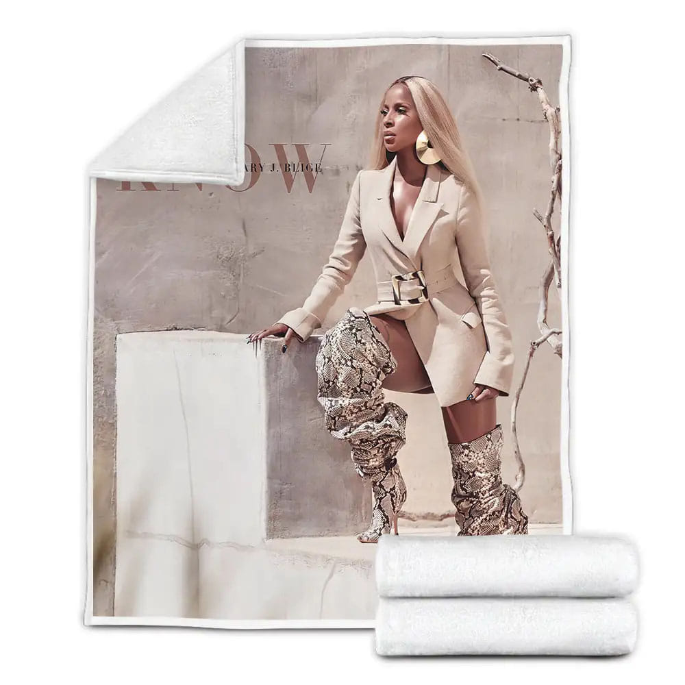 Mary J. Blige Know Fleece Blanket Gift For Wife Husband Besties