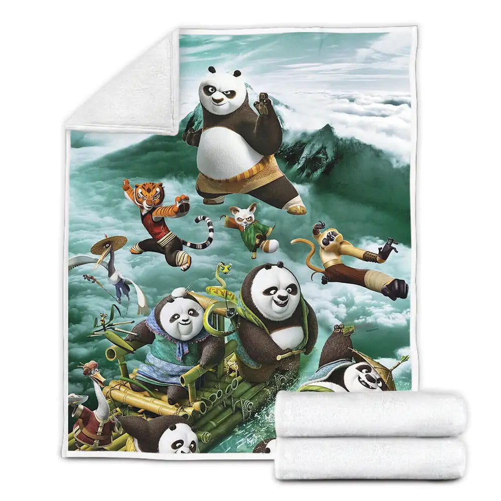 Kung Fu Panda All Characters Fleece Blanket Perfect 