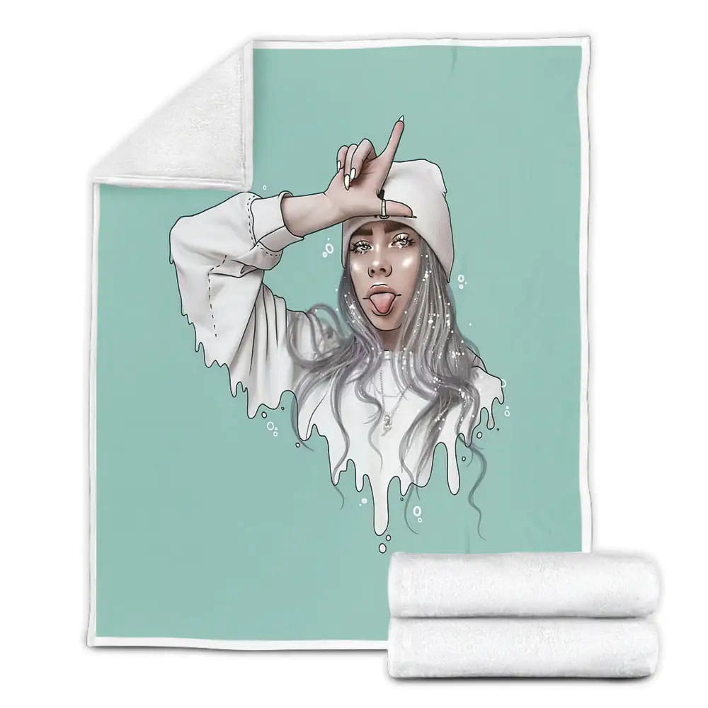 Cute Billie Eilish Bellyache Fleece Blanket Perfect 
