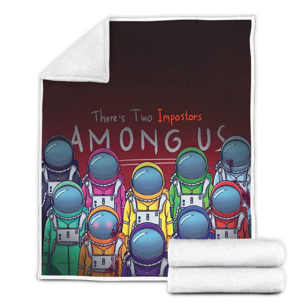 Among Us Astronaut Fleece Blanket Gift For Wife Husband Besties
