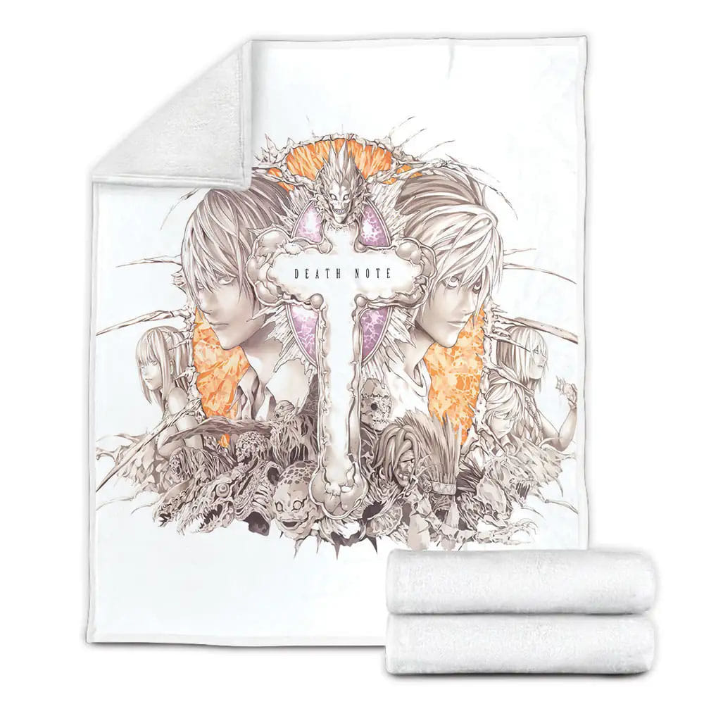Death Note Manga Characters Fleece Blanket Perfect 
