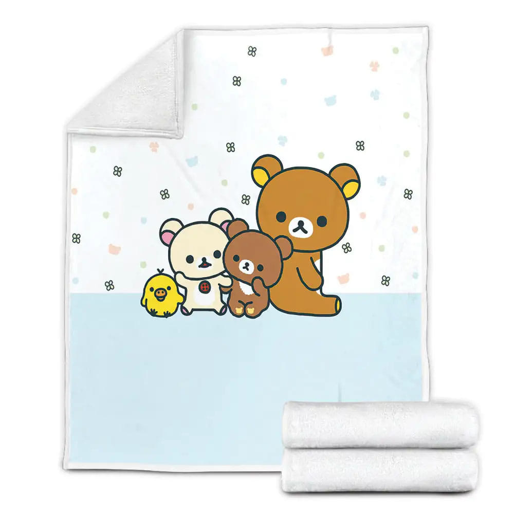 Rilakkuma And Friends Fleece Blanket Gift For Wife Husband Besties