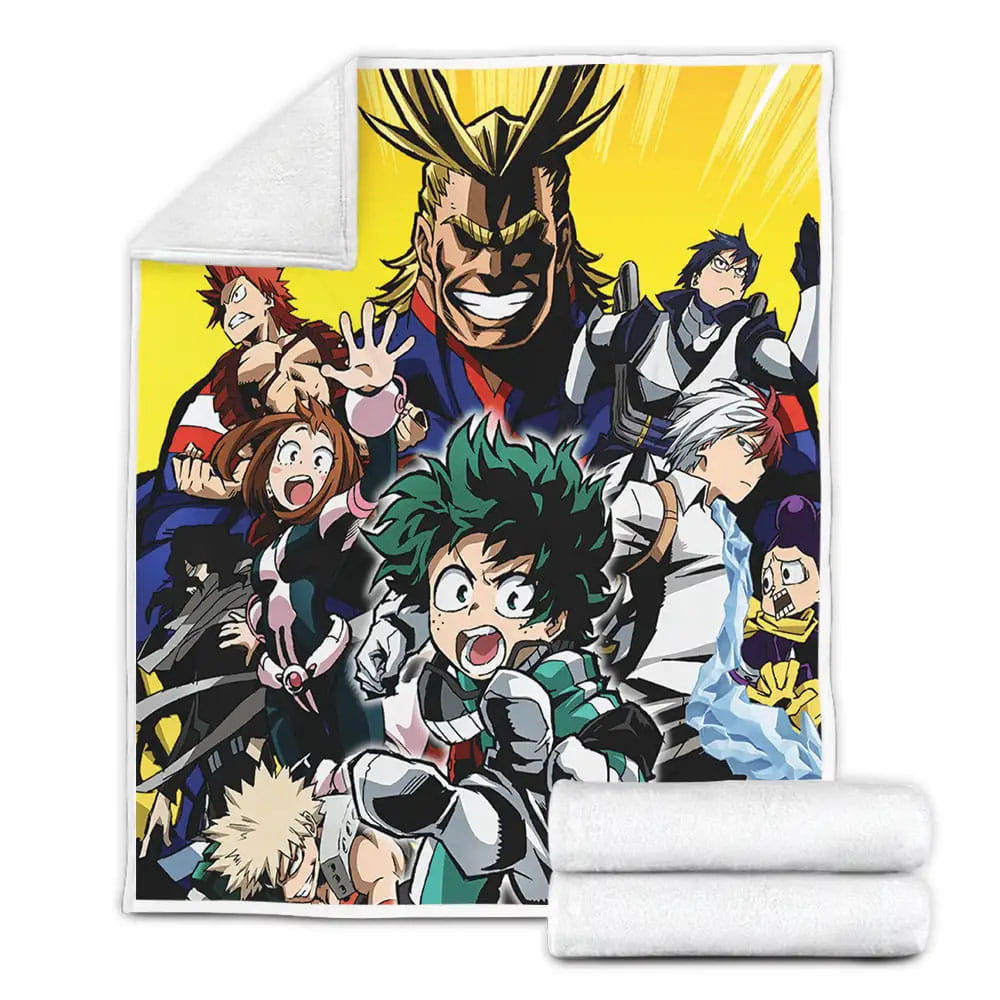 My Hero Academia Movie Poster Fleece Blanket Perfect 