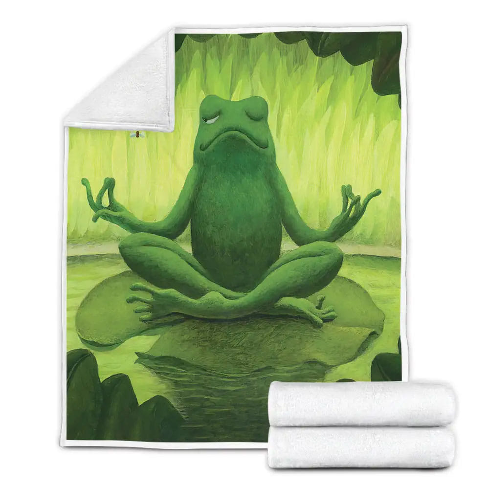 Frog Fleece Blanket Gift For Christmas Thanksgiving Halloween