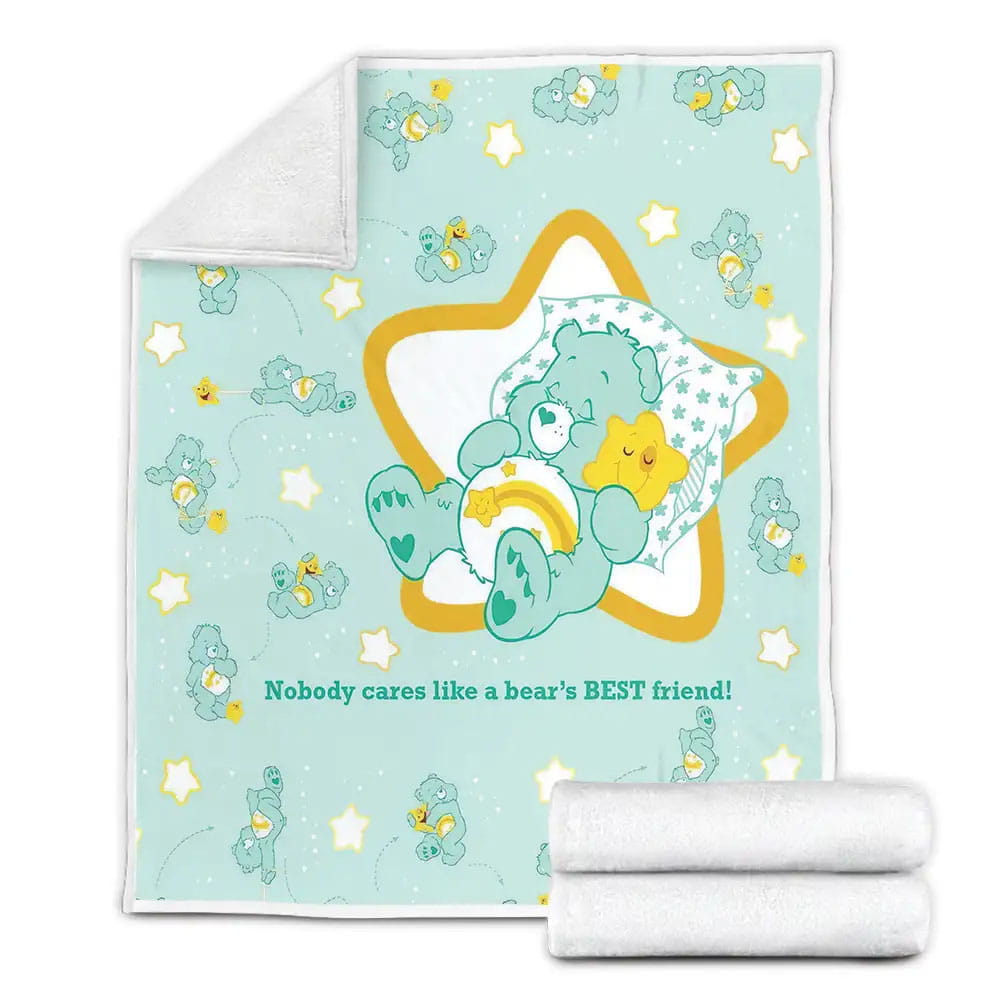 Care Bears Sleeping Wish Bear Fleece Blanket Perfect 