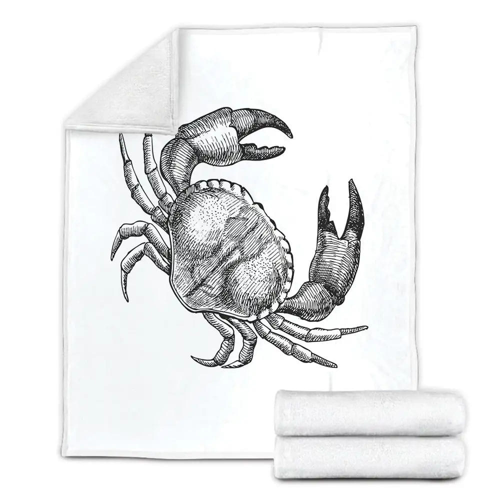 Crab Fleece Blanket Gift For Christmas Thanksgiving Halloween