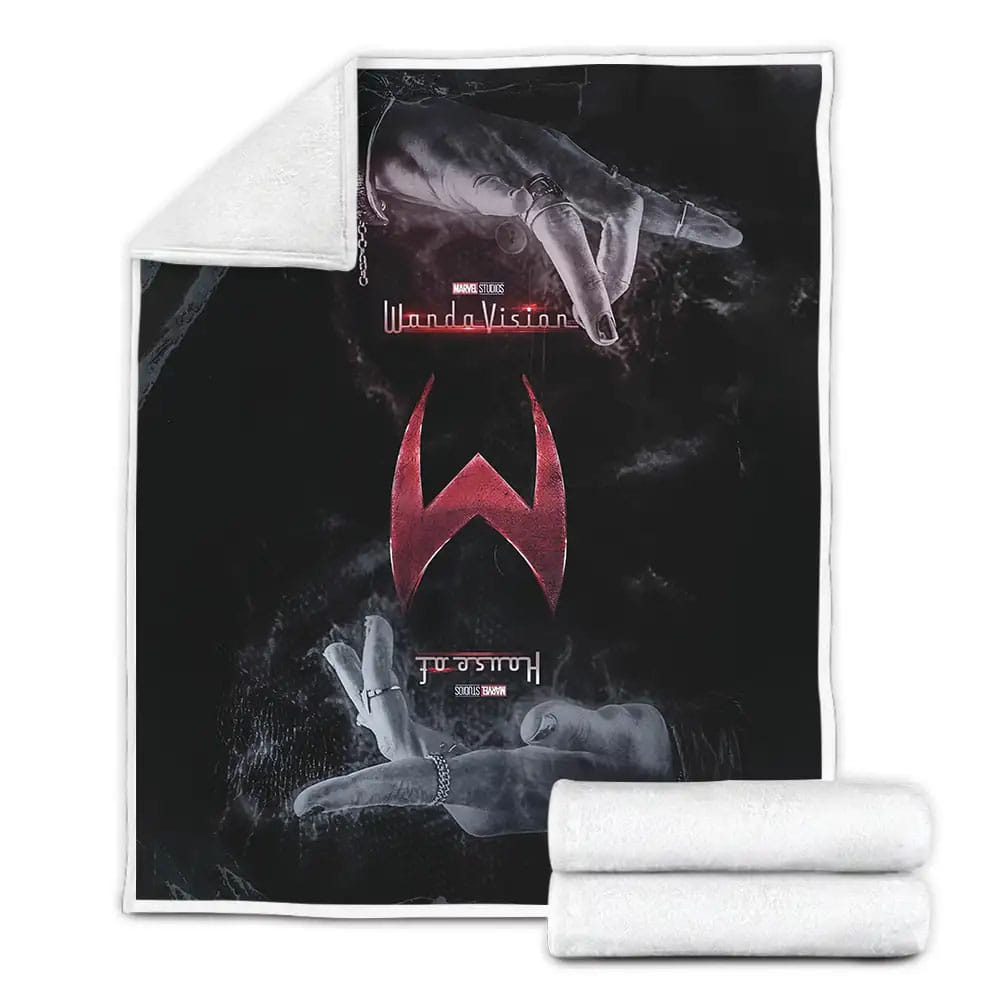 Wandavision Scarlet Witch Logo Fleece Blanket Perfect 