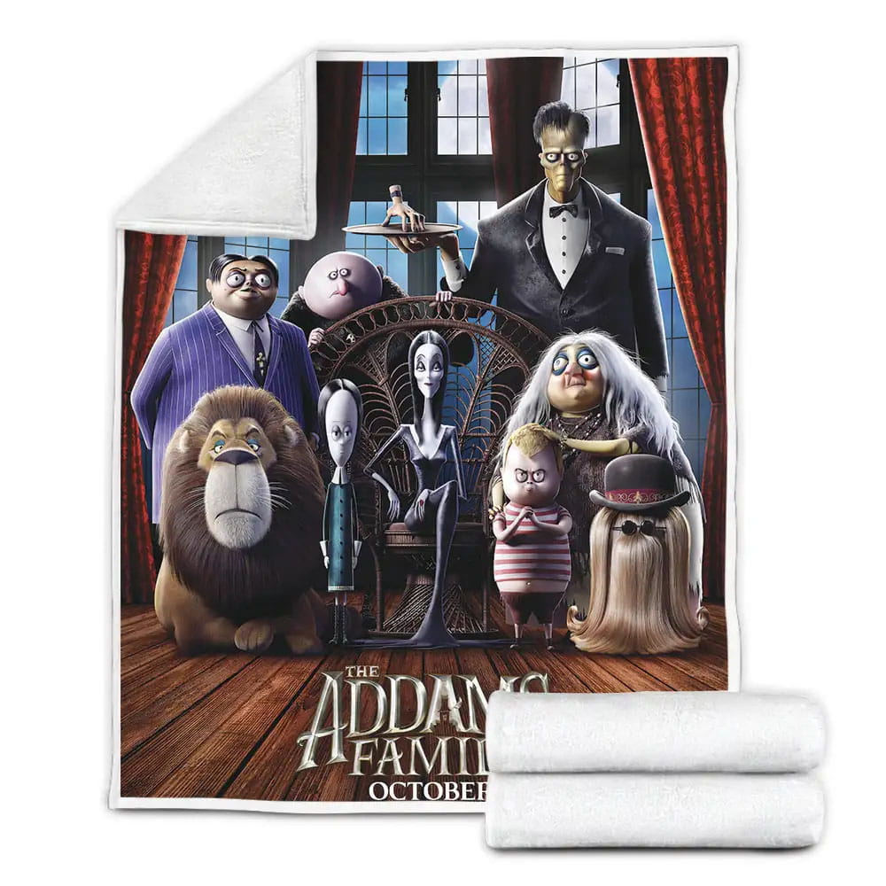 The Addams Family Movie Poster Fleece Blanket Perfect 