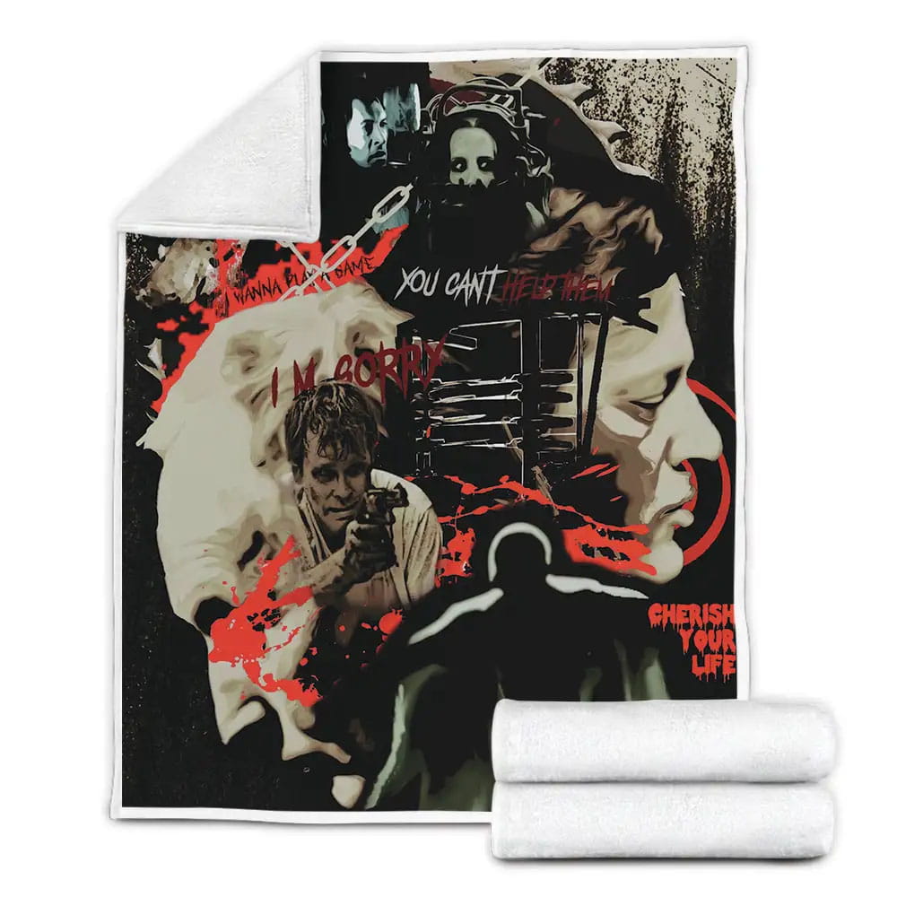 Saw 2004 Movie Art Fleece Blanket Gift For Wife Husband Besties