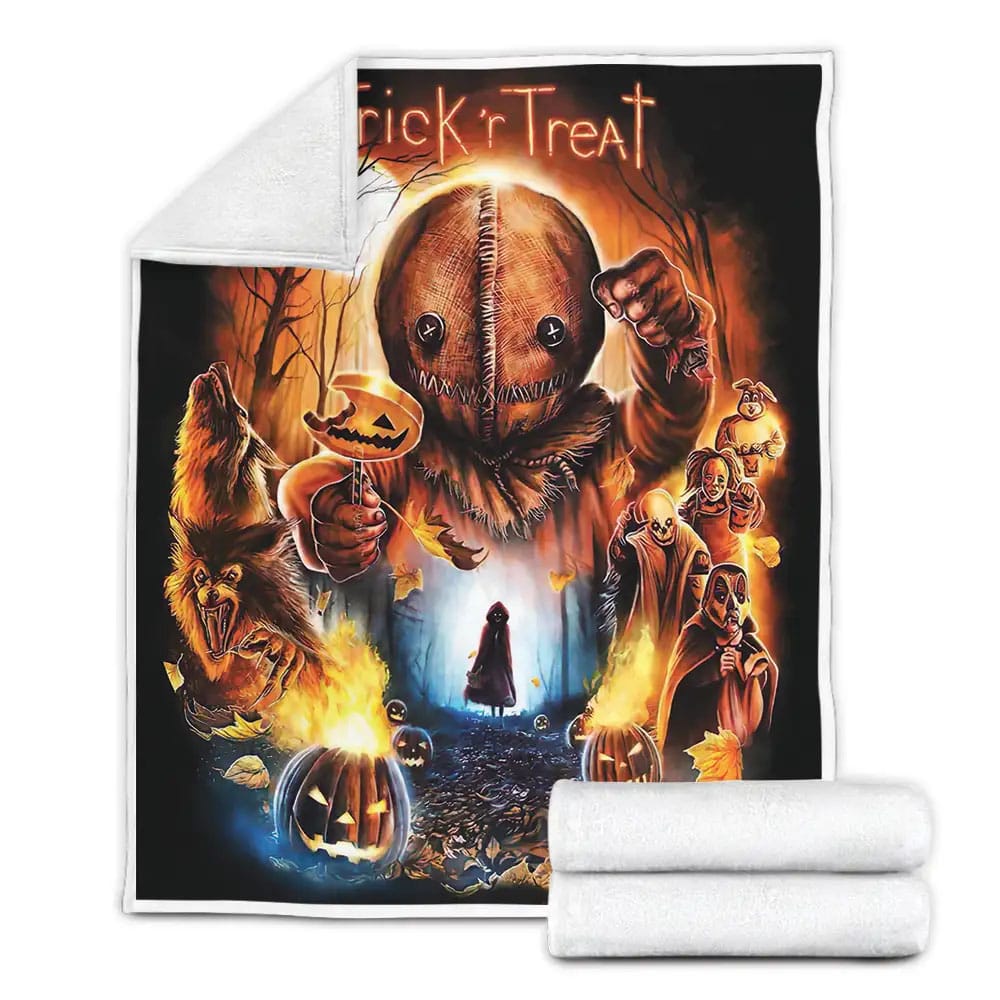 Trick r Treat Movie Fleece Blanket Gift For Wife Husband Besties